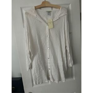 Pineapple Cove Beach Cover Up White With Hood